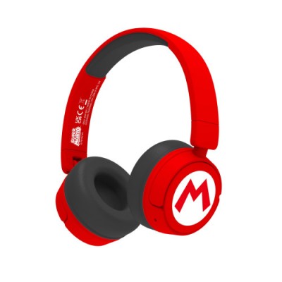 OTL Technologies Super Mario Auriculares Inalambrico y alambrico Diadema Musica USB Tipo C Bluetooth Rojo Negro