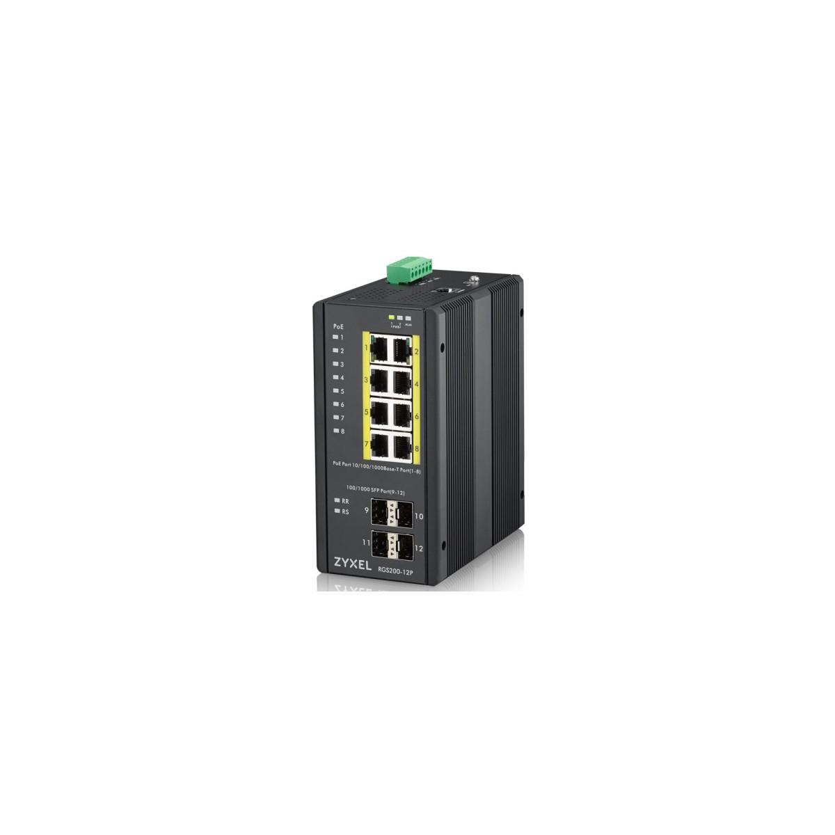 Zyxel RGS200 12P Gestionado L2 Gigabit Ethernet 10 100 1000 Energia sobre Ethernet PoE Negro