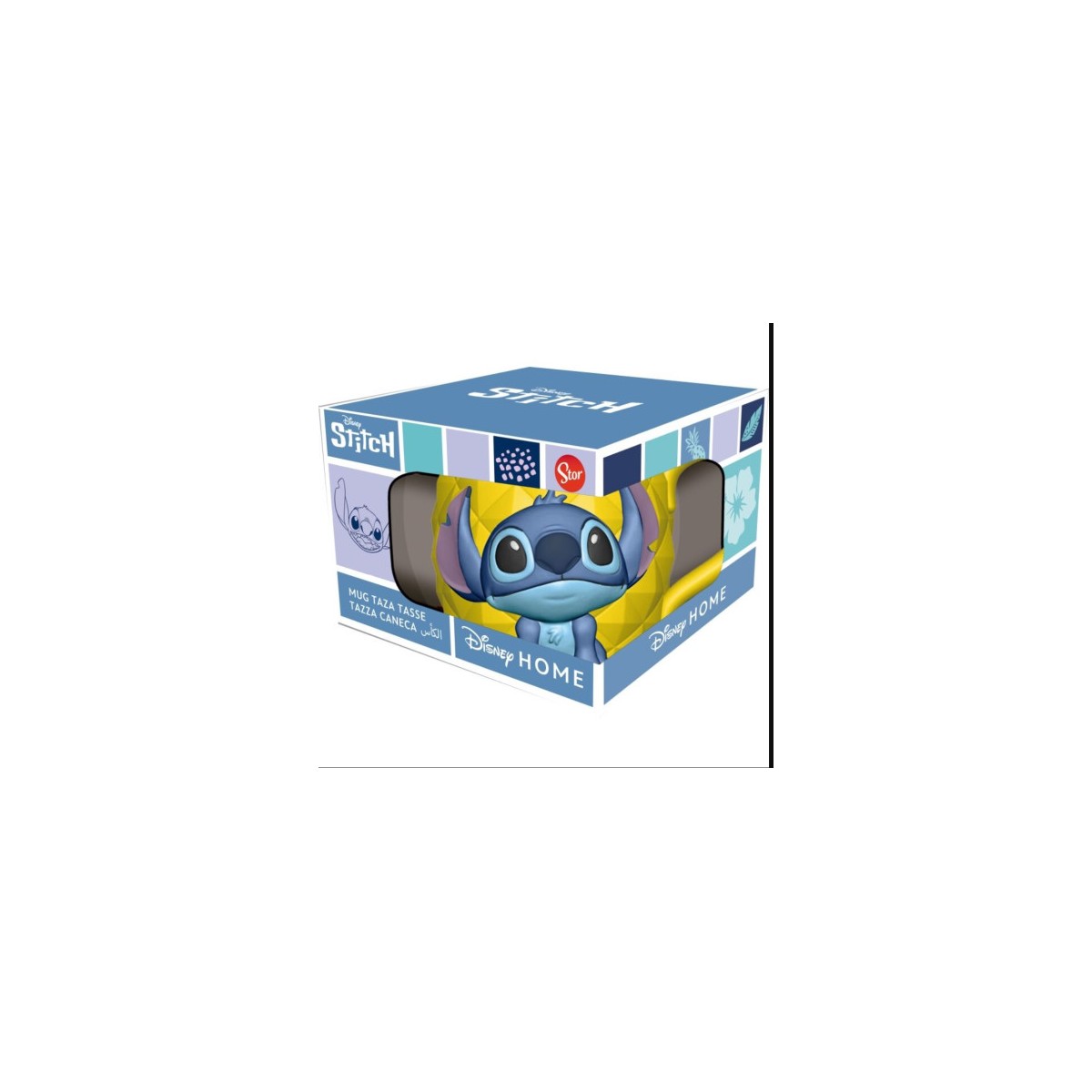 TAZA 3D EN CAJA REGALO STITCH EN PINA 414 ML STOR 78760