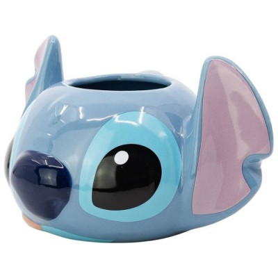 TAZA 3D EN CAJA REGALO CABEZA STITCH 375 ML STOR 78907