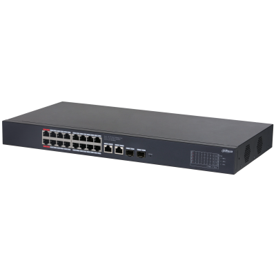 CS4220 16GT 240 DAHUA SWITCH POE 16 PUERTOS GIGABIT 2 UPLINK GIGABIT RJ45 2SFP GIGABIT 240W MANAGED CLOUD L2