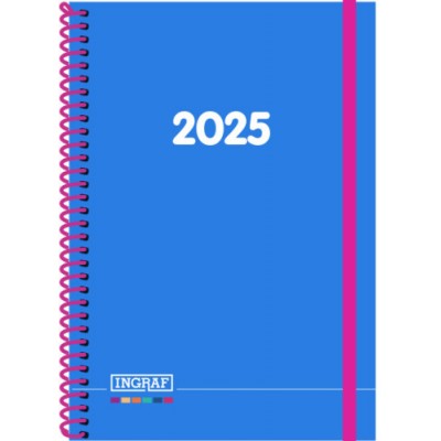 AGENDA 2025 MEDITERRANEO DIA PAGINA 15x21 COLSURTIDOS ESPIRAL CASTELLANO INGRAF 355430