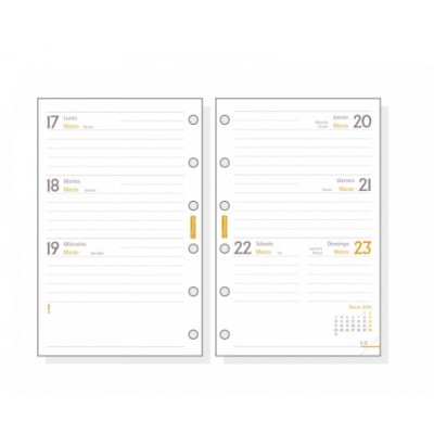 RECAMBIO ANUAL 2025 C999 CLASSIC609 94X171MM SEMANA VISTA HORIZONTAL FINOCAM 201260025