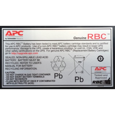 APC RBC2 bateria para sistema ups Sealed Lead Acid VRLA