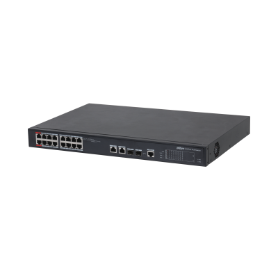 DH PFS4218 16ET 240 V3 DAHUA SWITCH L2 HI POE GESTIONABLE 16 PUERTOS 10 100 2 COMBO GIGABIT SFP UPLINK