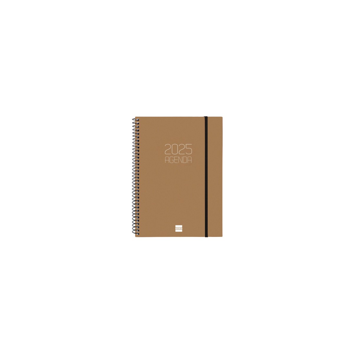 AGENDA 2025 BASIC OPAQUE E10 155X212MM SEMANA VISTA HORIZONTAL MARRON FINOCAM 742764025