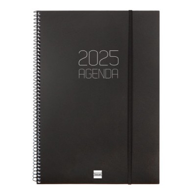 AGENDA 2025 BASIC OPAQUE E40 210X297MM SEMANA VISTA HORIZONTAL NEGRO FINOCAM 742786025