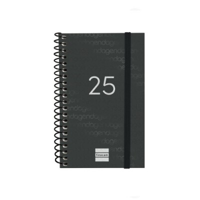 AGENDA 2025 BASIC YEAR E3 79X127MM SEMANA VISTA HORIZONTAL NEGRO FINOCAM 741426025