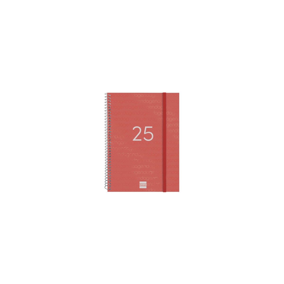 AGENDA 2025 BASIC YEAR E10 155X212MM SEMANA VISTA HORIZONTAL ROJO FINOCAM 741453025