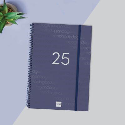 AGENDA 2025 BASIC YEAR E40 210X297MM SEMANA VISTA HORIZONTAL AZUL FINOCAM 741461025