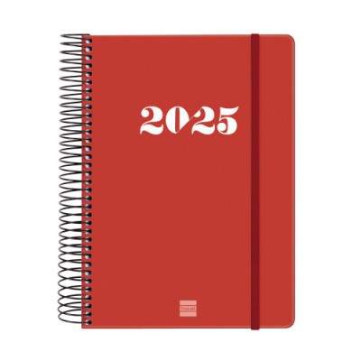 AGENDA 2025 BASIC MY E10 155X212MM DIA PAGINA ROJO FINOCAM 743523025