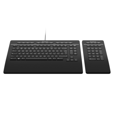 3Dconnexion Keyboard Pro with Numpad teclado Oficina USB RF Wireless Bluetooth QWERTZ Aleman Negro